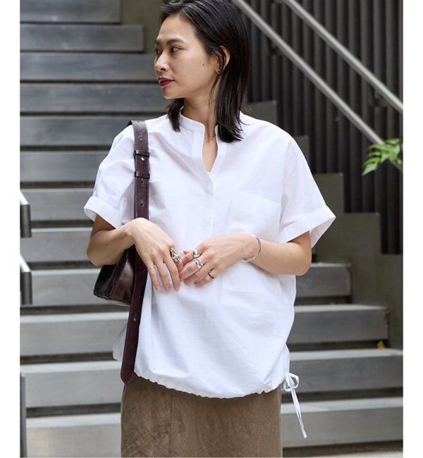 JOURNAL STANDARD「《WEB限定追加》ハードマンズリネンコットンフレンチスリーブスキッパーシャツ」|シャツ・ブラウス|