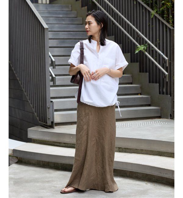 JOURNAL STANDARD「《WEB限定追加》ハードマンズリネンコットンフレンチスリーブスキッパーシャツ」|シャツ・ブラウス|