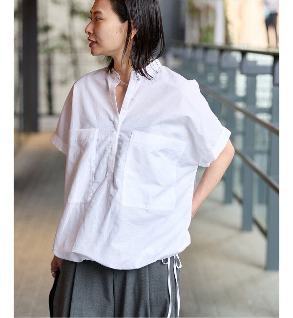 JOURNAL STANDARD「《WEB限定追加》ハードマンズリネンコットンフレンチスリーブスキッパーシャツ」|シャツ・ブラウス|