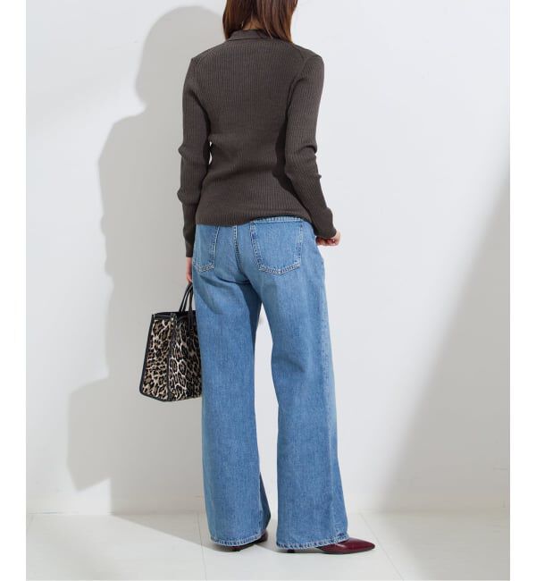 journal standard L'essage「襟つきリブカーディガン」|カーディガン|