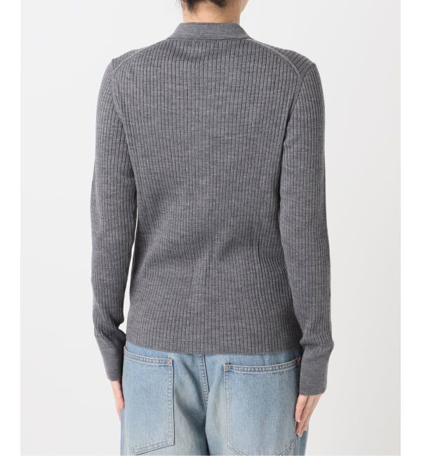 journal standard L'essage「襟つきリブカーディガン」|カーディガン|