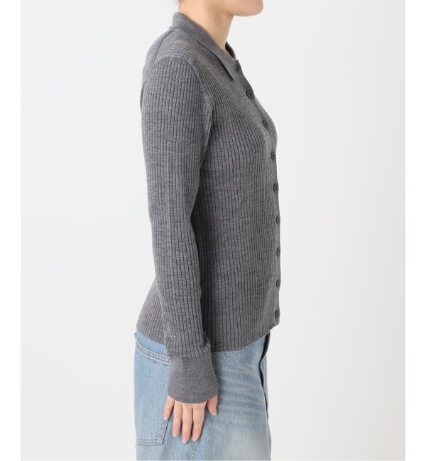 journal standard L'essage「襟つきリブカーディガン」|カーディガン|