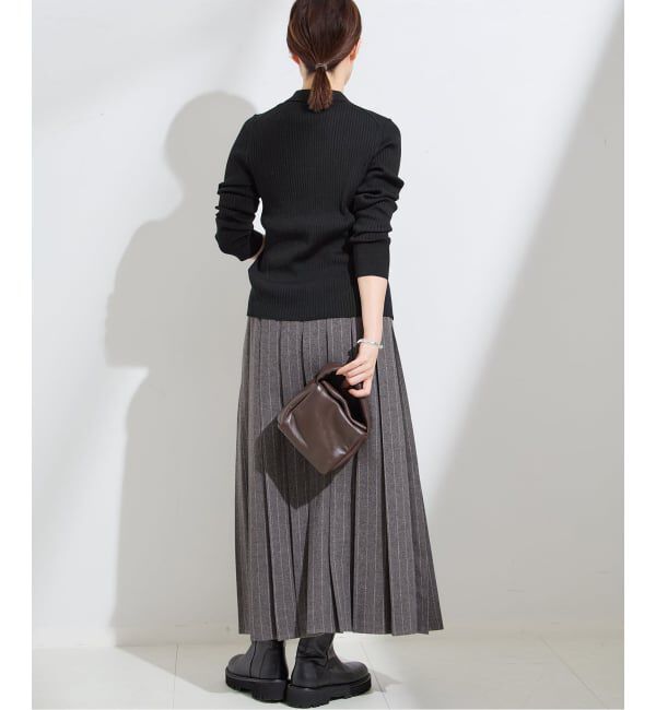 journal standard L'essage「襟つきリブカーディガン」|カーディガン|