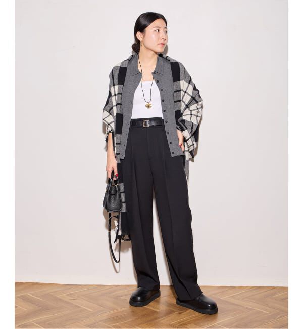 journal standard L'essage「襟つきリブカーディガン」|カーディガン|