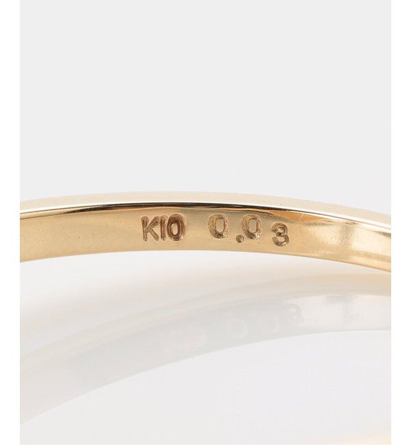 Lilas by Spick&Span「ラインテクスチャーアローダイヤパヴェリング K10」|リング|