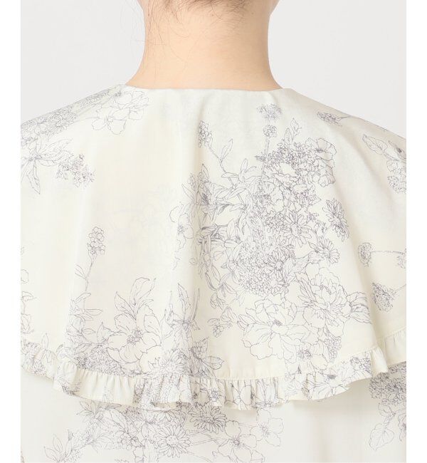 HARDY NOIR「ラインフラワープリントフリルエリブラウス」|シャツ・ブラウス|