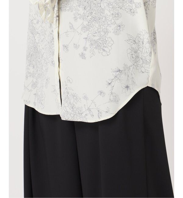 HARDY NOIR「ラインフラワープリントフリルエリブラウス」|シャツ・ブラウス|