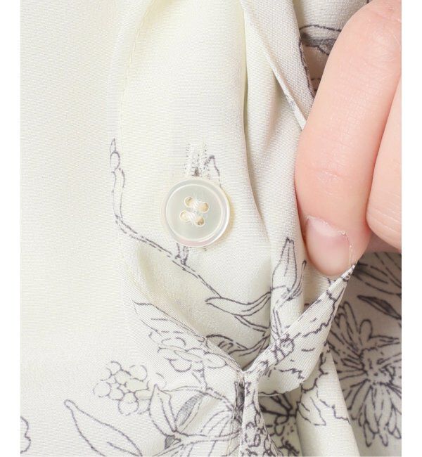 HARDY NOIR「ラインフラワープリントフリルエリブラウス」|シャツ・ブラウス|