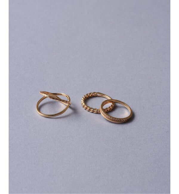 Lilas by Spick&Span「ダブルラインダイヤピンキーリング K10」|リング|