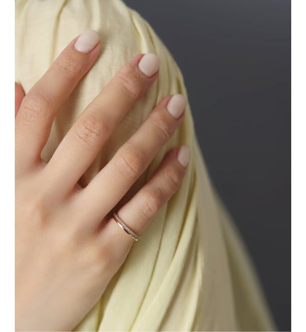 Lilas by Spick&Span「ダブルラインダイヤピンキーリング K10」|リング|