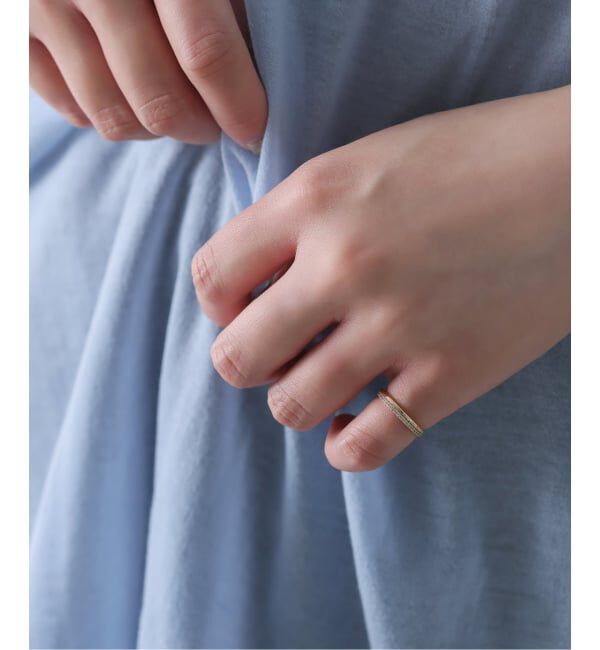 Lilas by Spick&Span「ダブルラインダイヤピンキーリング K10」|リング|