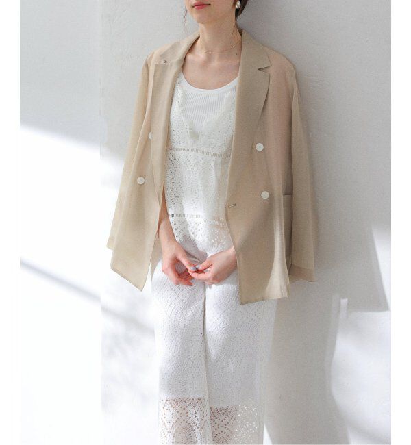  「【洗える】ウォッシャブルシアージャケット」|テーラードジャケット|