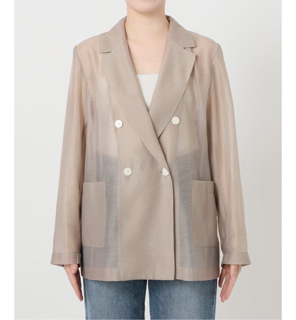  「【洗える】ウォッシャブルシアージャケット」|テーラードジャケット|