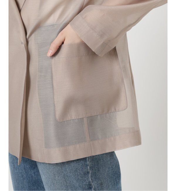  「【洗える】ウォッシャブルシアージャケット」|テーラードジャケット|