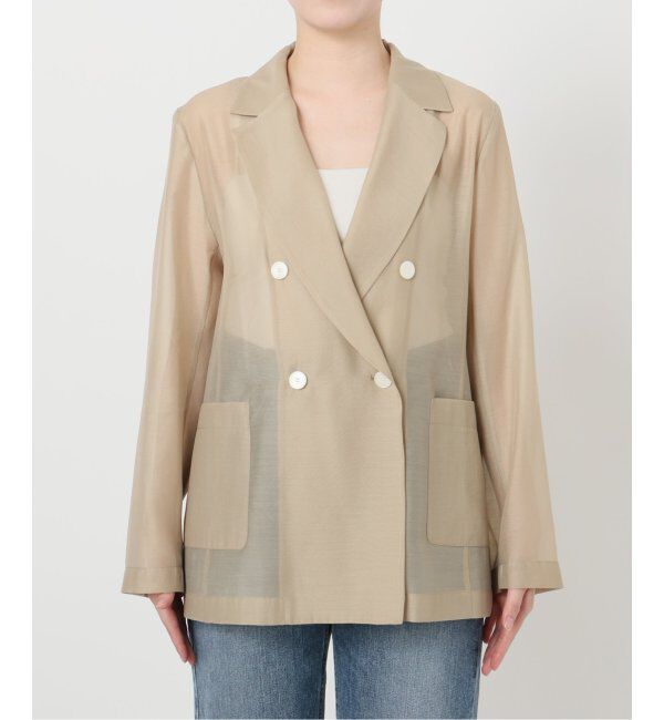  「【洗える】ウォッシャブルシアージャケット」|テーラードジャケット|