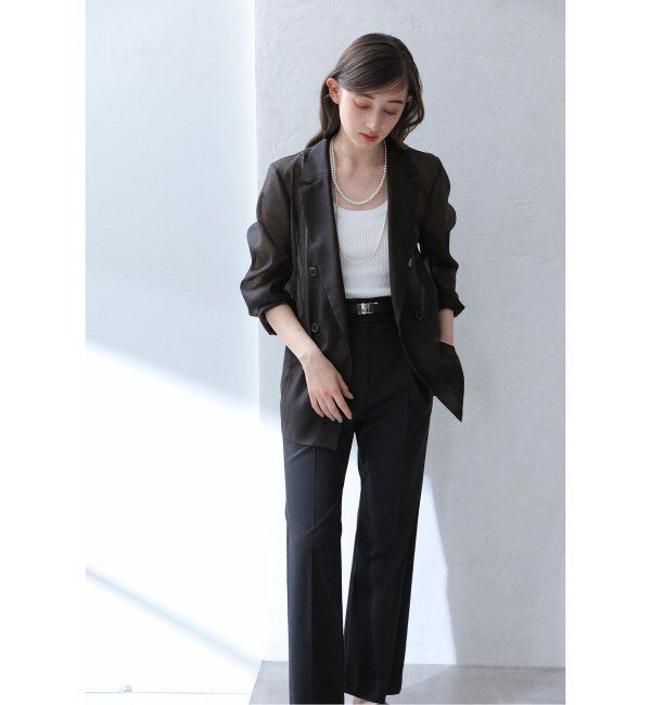  「【洗える】ウォッシャブルシアージャケット」|テーラードジャケット|