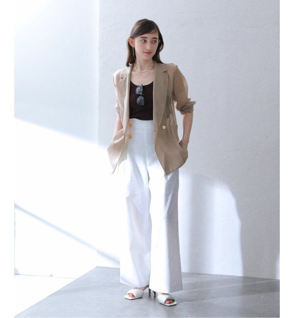  「【洗える】ウォッシャブルシアージャケット」|テーラードジャケット|