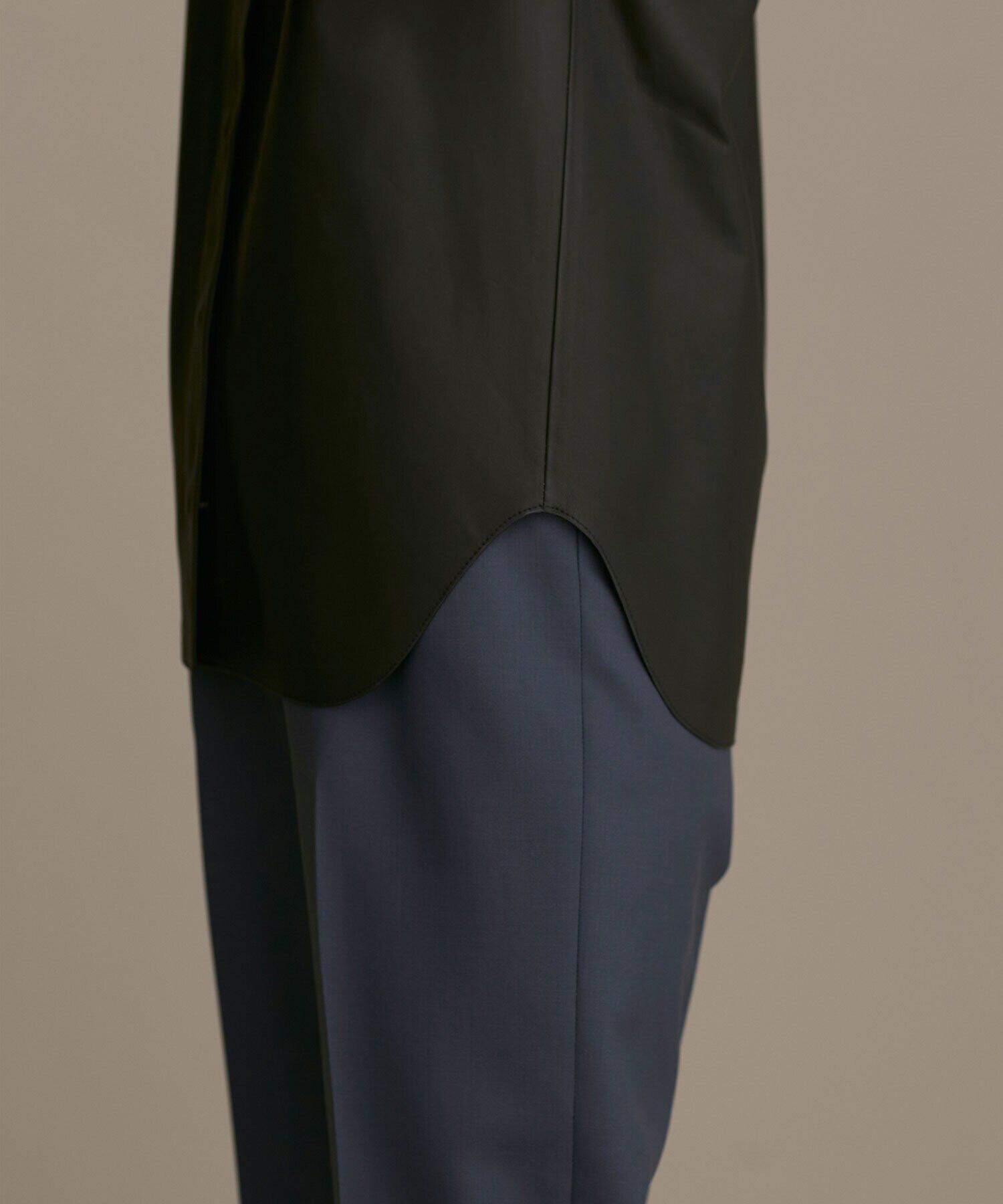 nano･universe「LB.01/Vネックレザージレ」|ライダースジャケット|