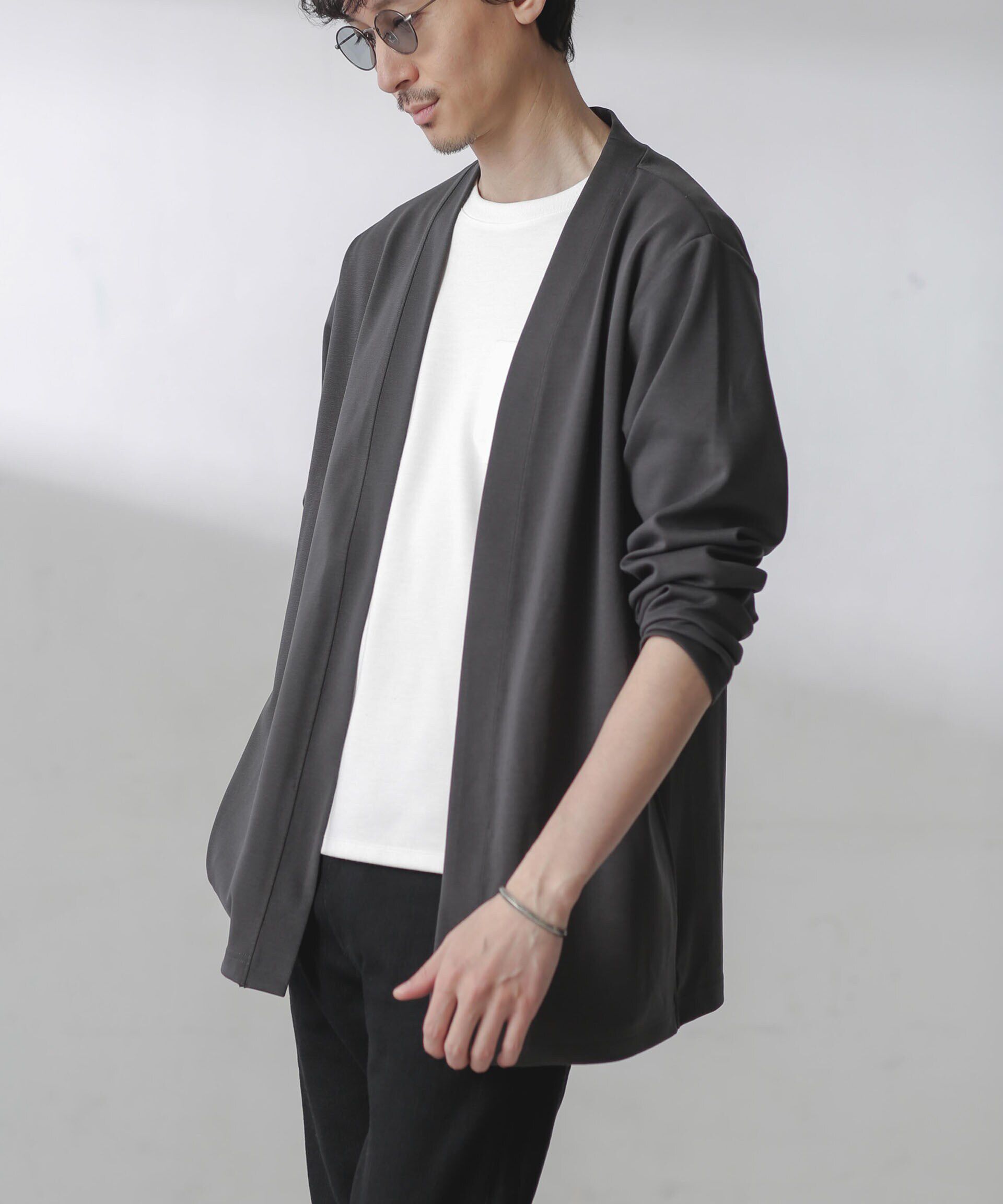 nano･universe「ダブルジャージー着流しカーディガン 24AW」|Tシャツ・カットソー|