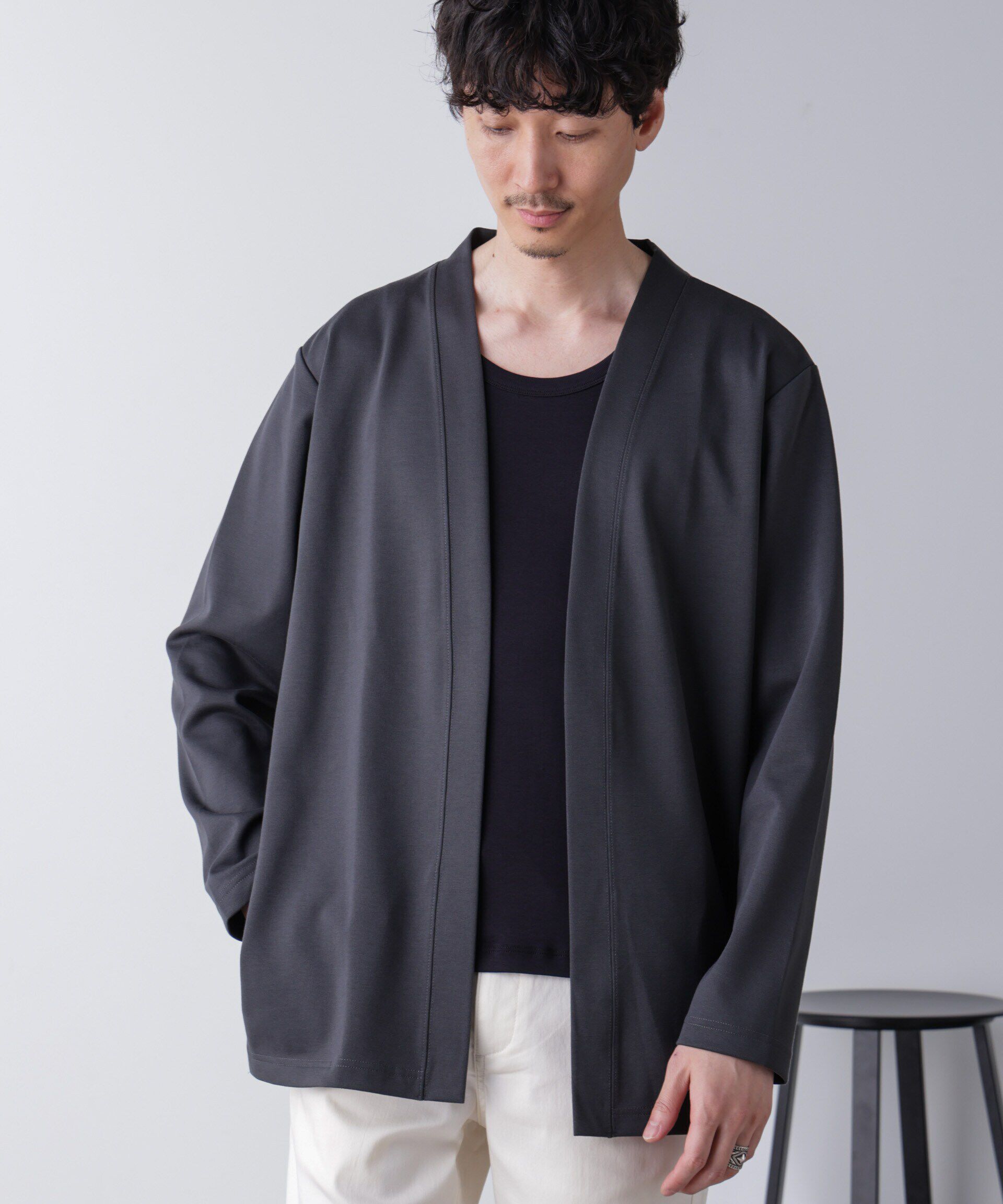 nano･universe「ダブルジャージー着流しカーディガン 24AW」|Tシャツ・カットソー|