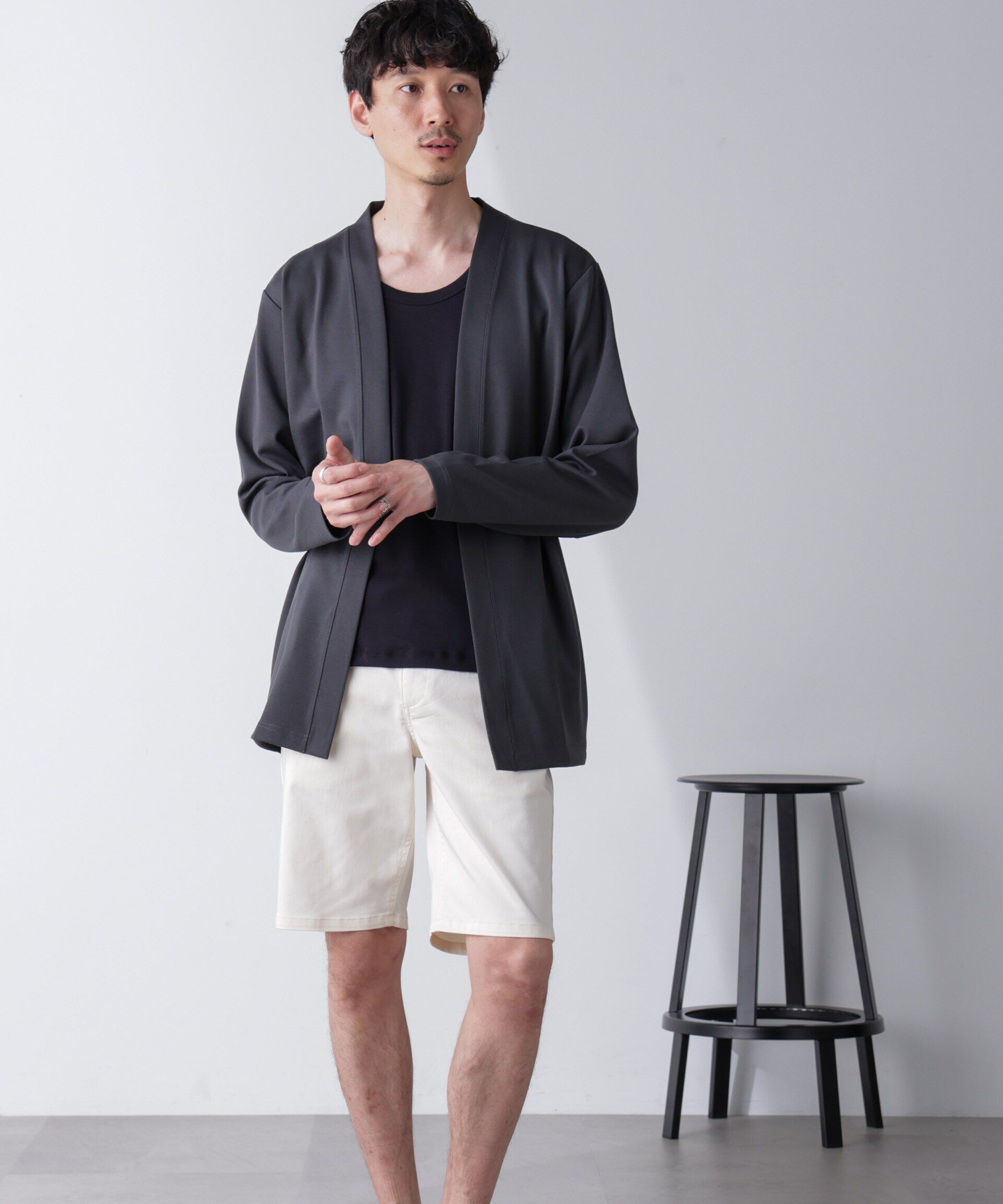 nano･universe「ダブルジャージー着流しカーディガン 24AW」|Tシャツ・カットソー|