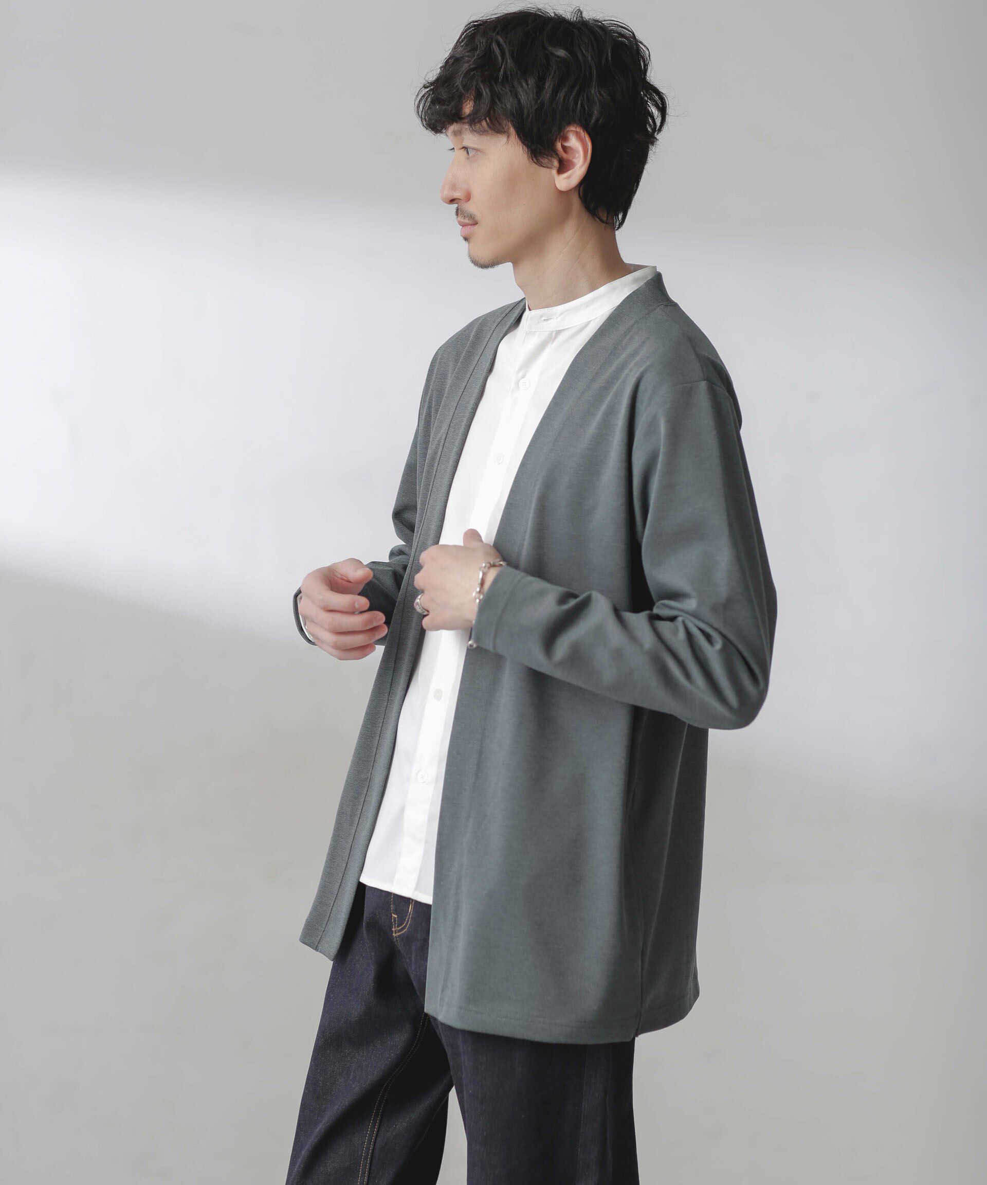 nano･universe「ダブルジャージー着流しカーディガン 24AW」|Tシャツ・カットソー|