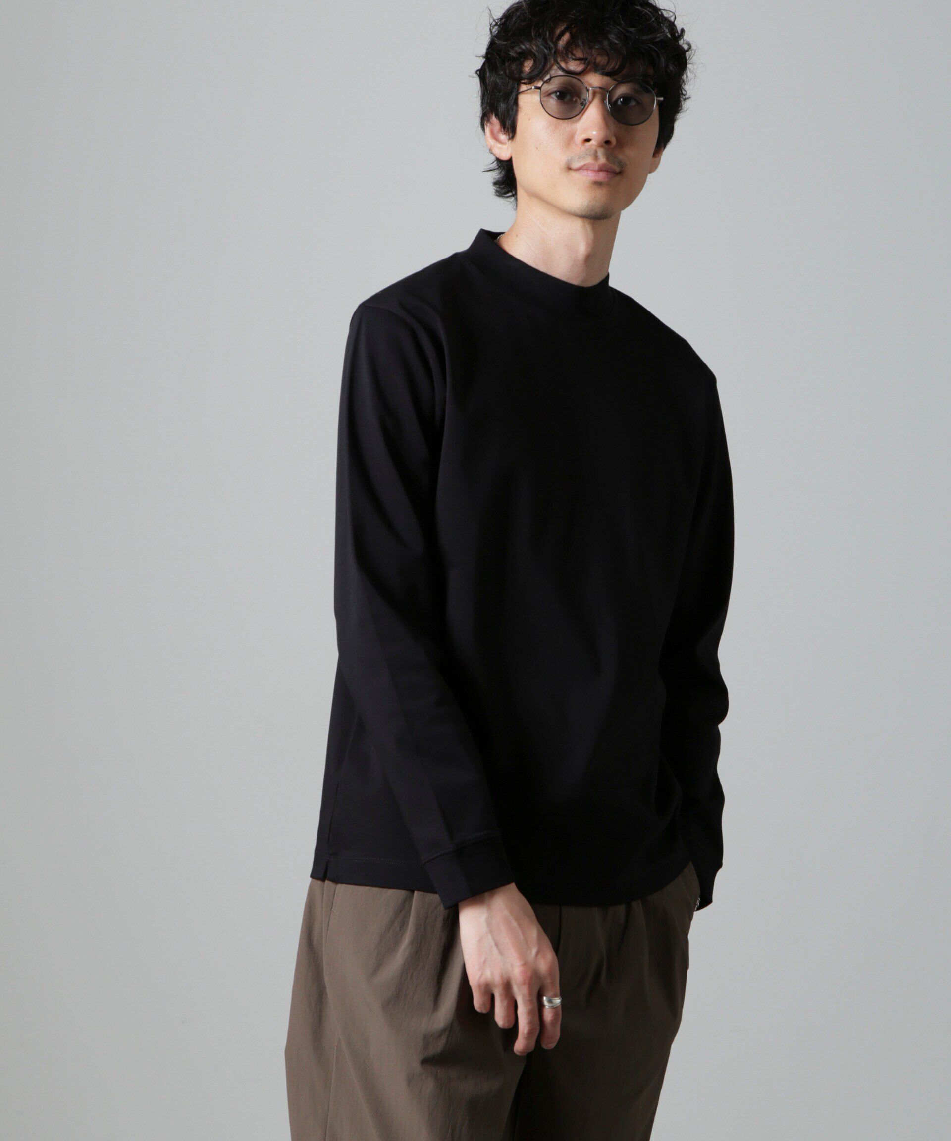 nano･universe「アンチスメルモックネックTシャツ 長袖」|Tシャツ・カットソー|