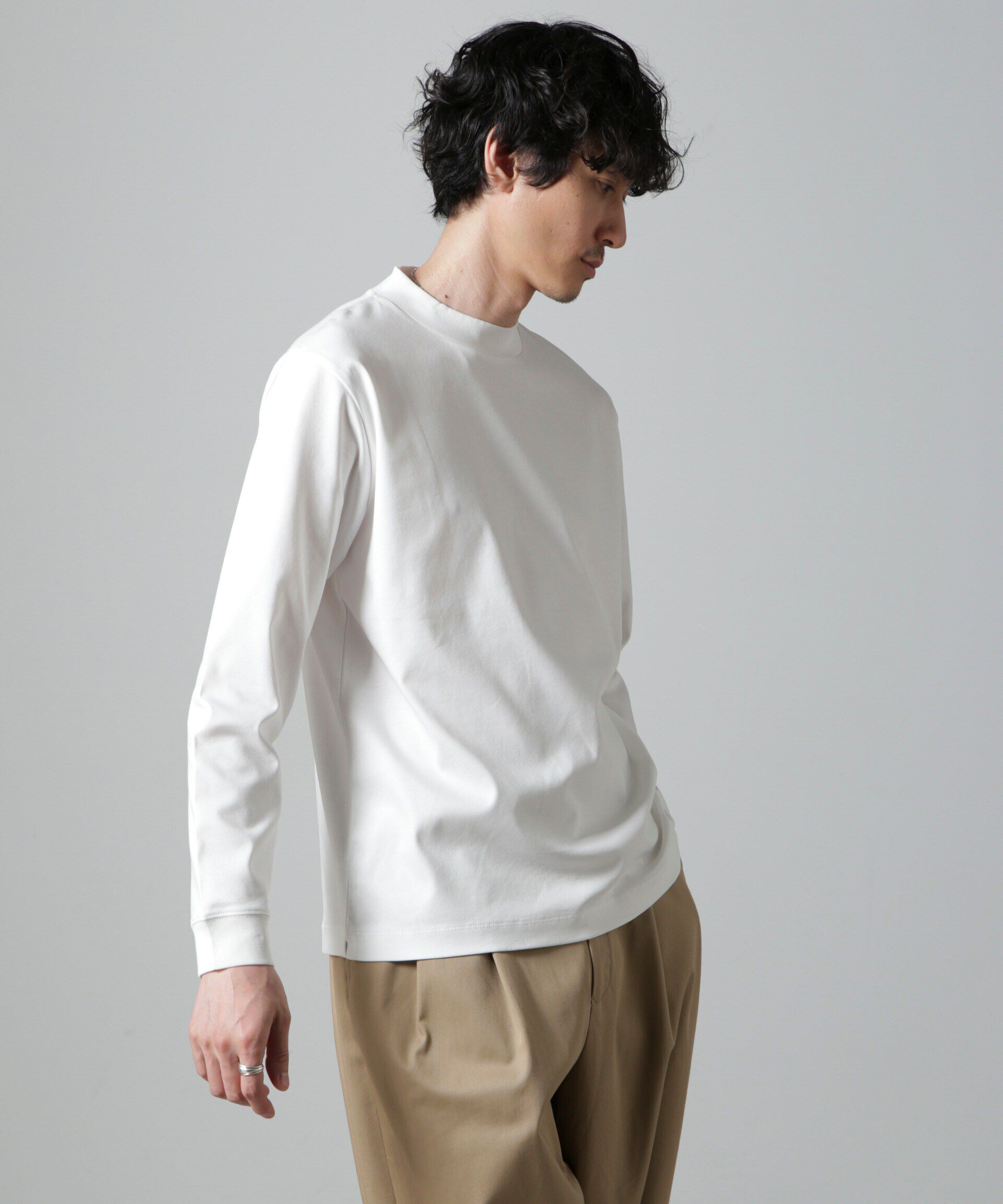 nano･universe「アンチスメルモックネックTシャツ 長袖」|Tシャツ・カットソー|