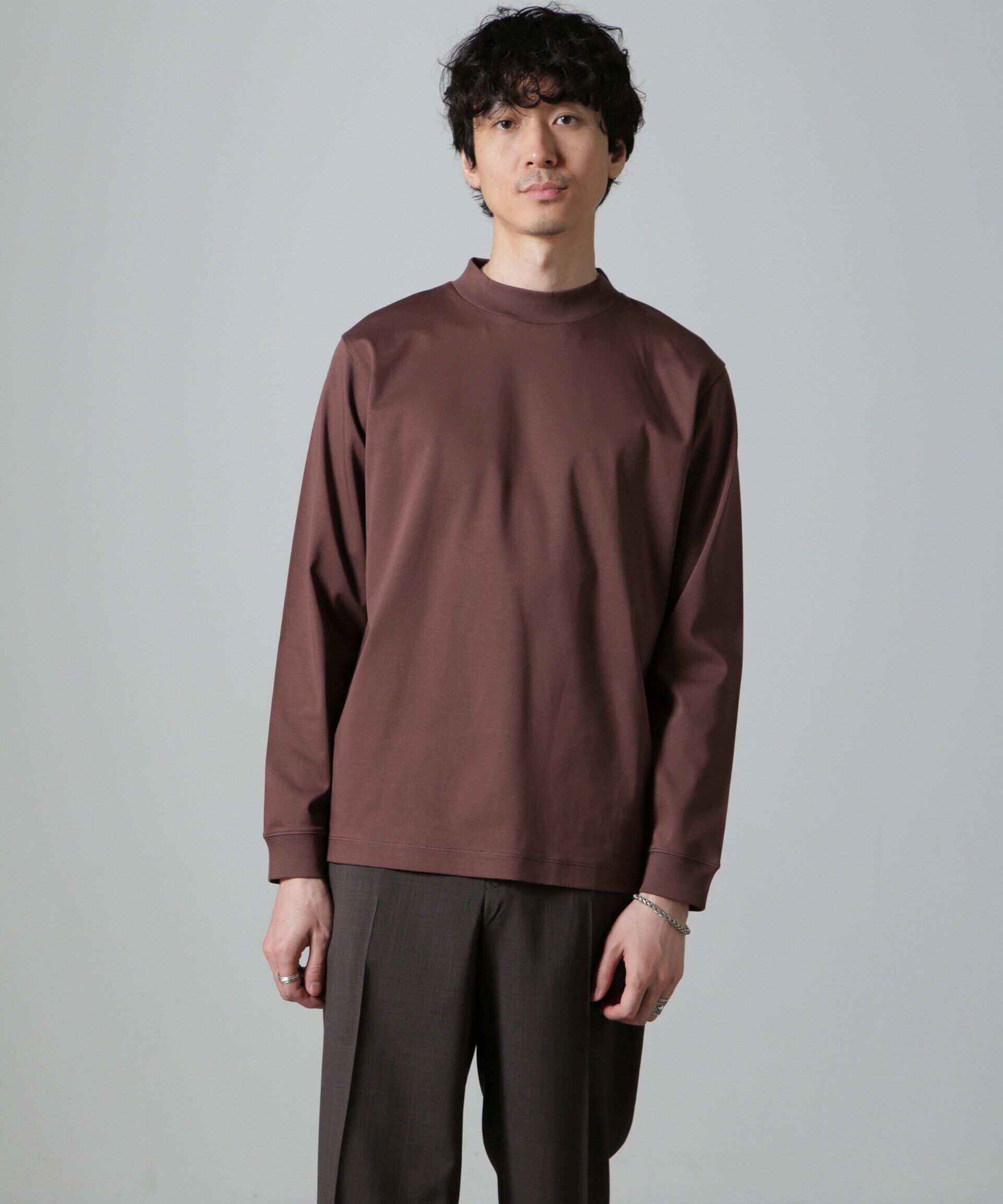 nano･universe「アンチスメルモックネックTシャツ 長袖」|Tシャツ・カットソー|