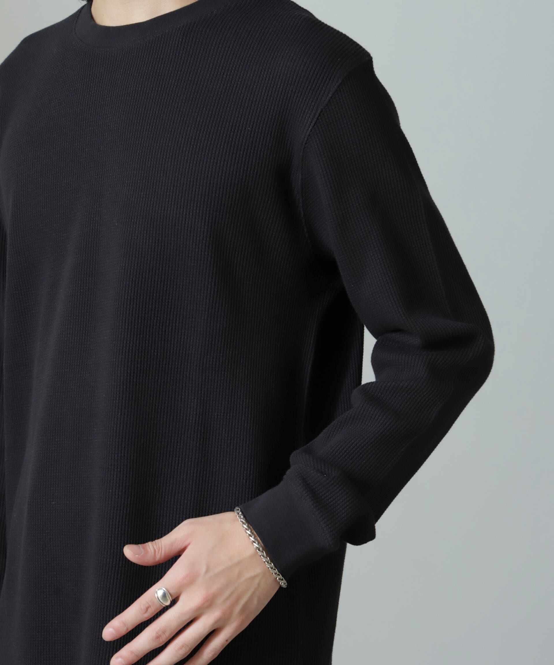 nano･universe「アンチスメルワッフルTシャツ 長袖」|Tシャツ・カットソー|