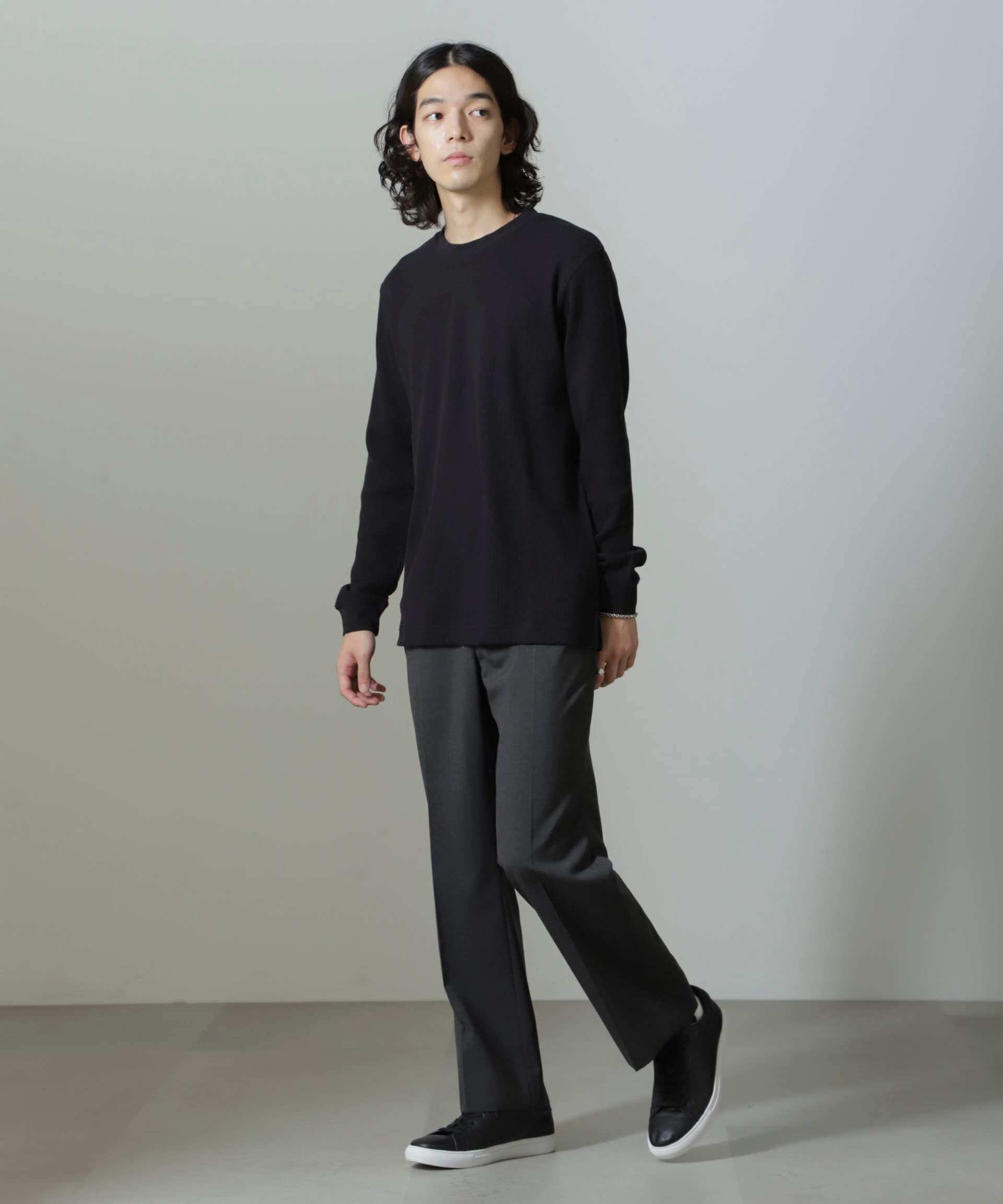 nano･universe「アンチスメルワッフルTシャツ 長袖」|Tシャツ・カットソー|