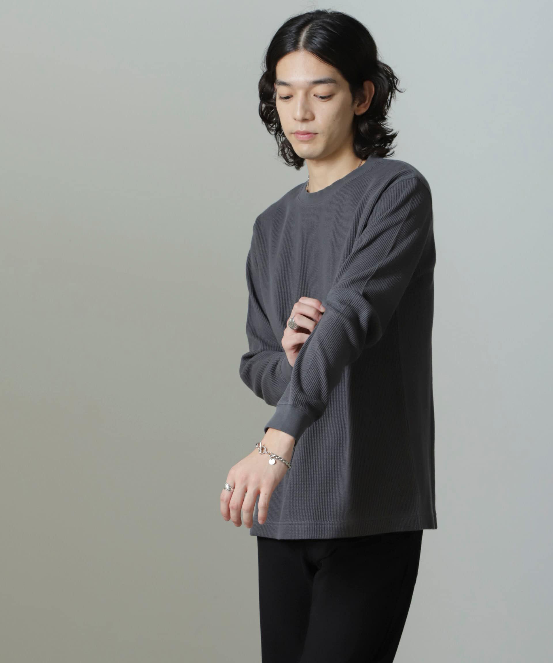 nano･universe「アンチスメルワッフルTシャツ 長袖」|Tシャツ・カットソー|