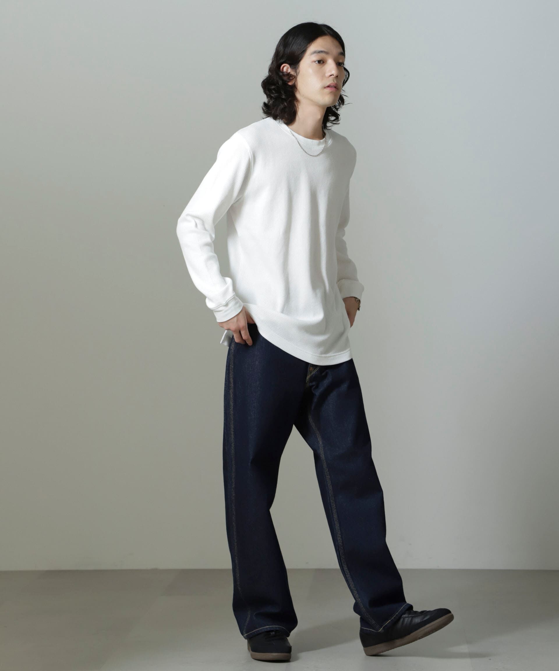 nano･universe「アンチスメルワッフルTシャツ 長袖」|Tシャツ・カットソー|