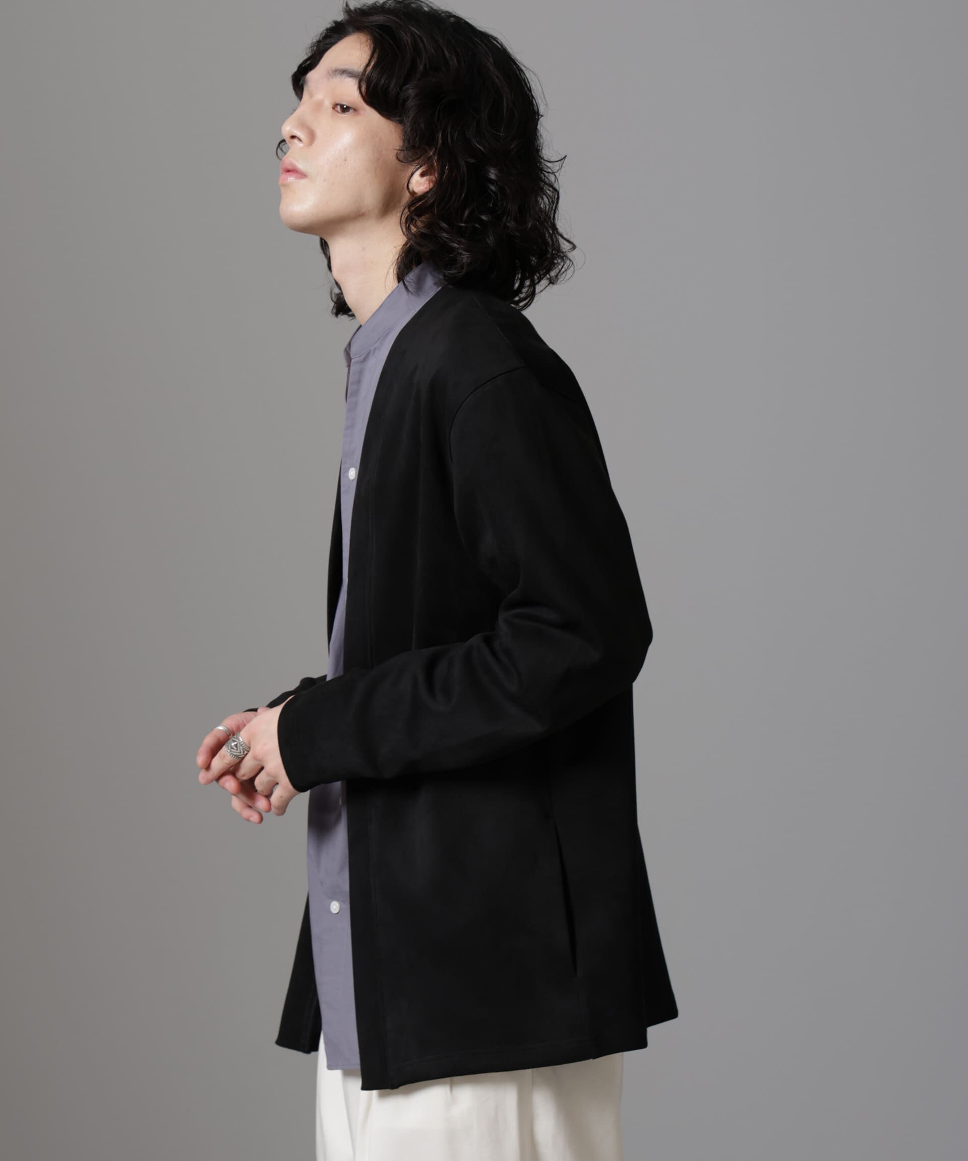 nano･universe「フェイクスエードトッパーカーディガン 24AW」|Tシャツ・カットソー|