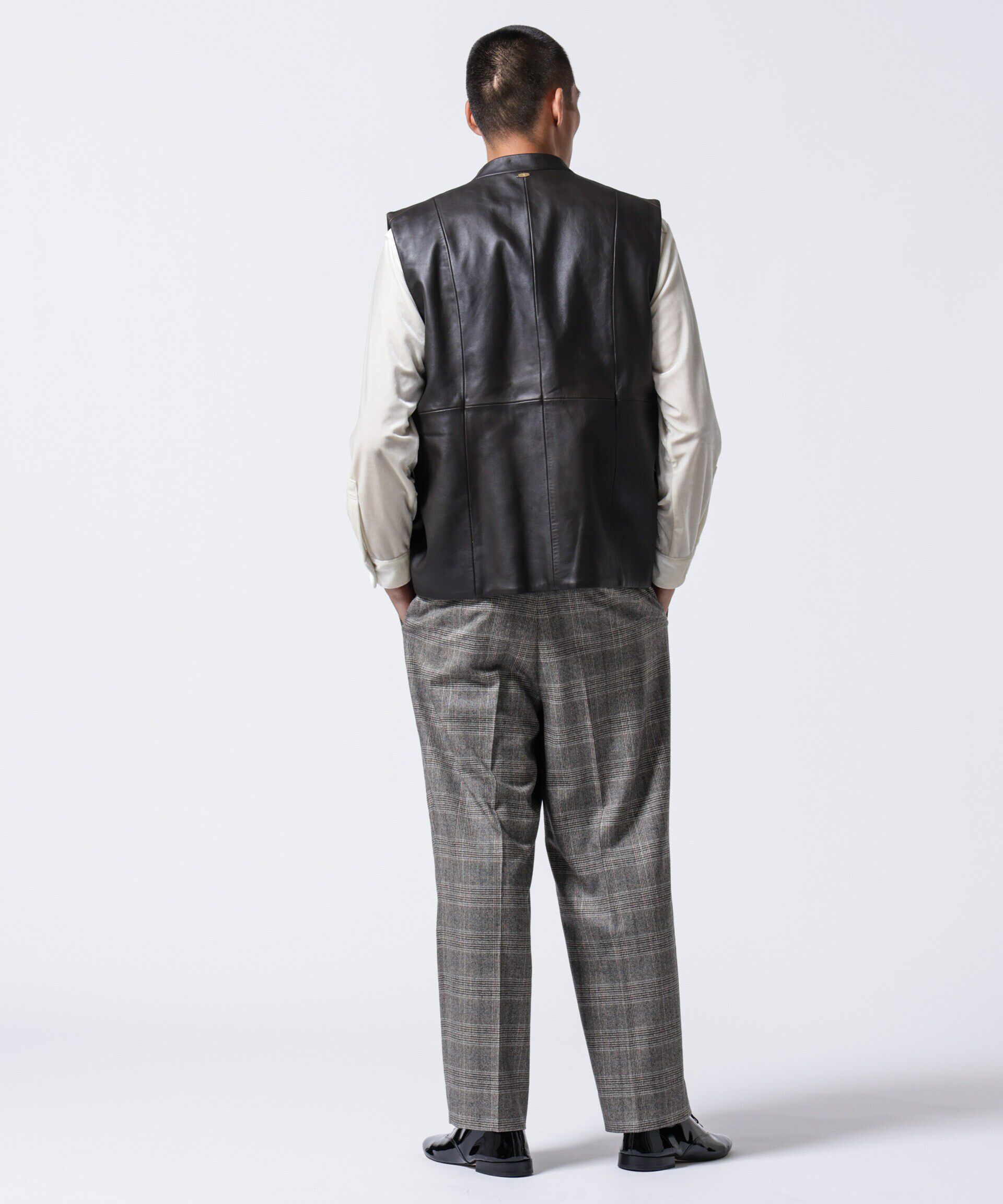 nano･universe「｢ASSEMBLANC｣ラムナッパレザージレ」|テーラードジャケット|