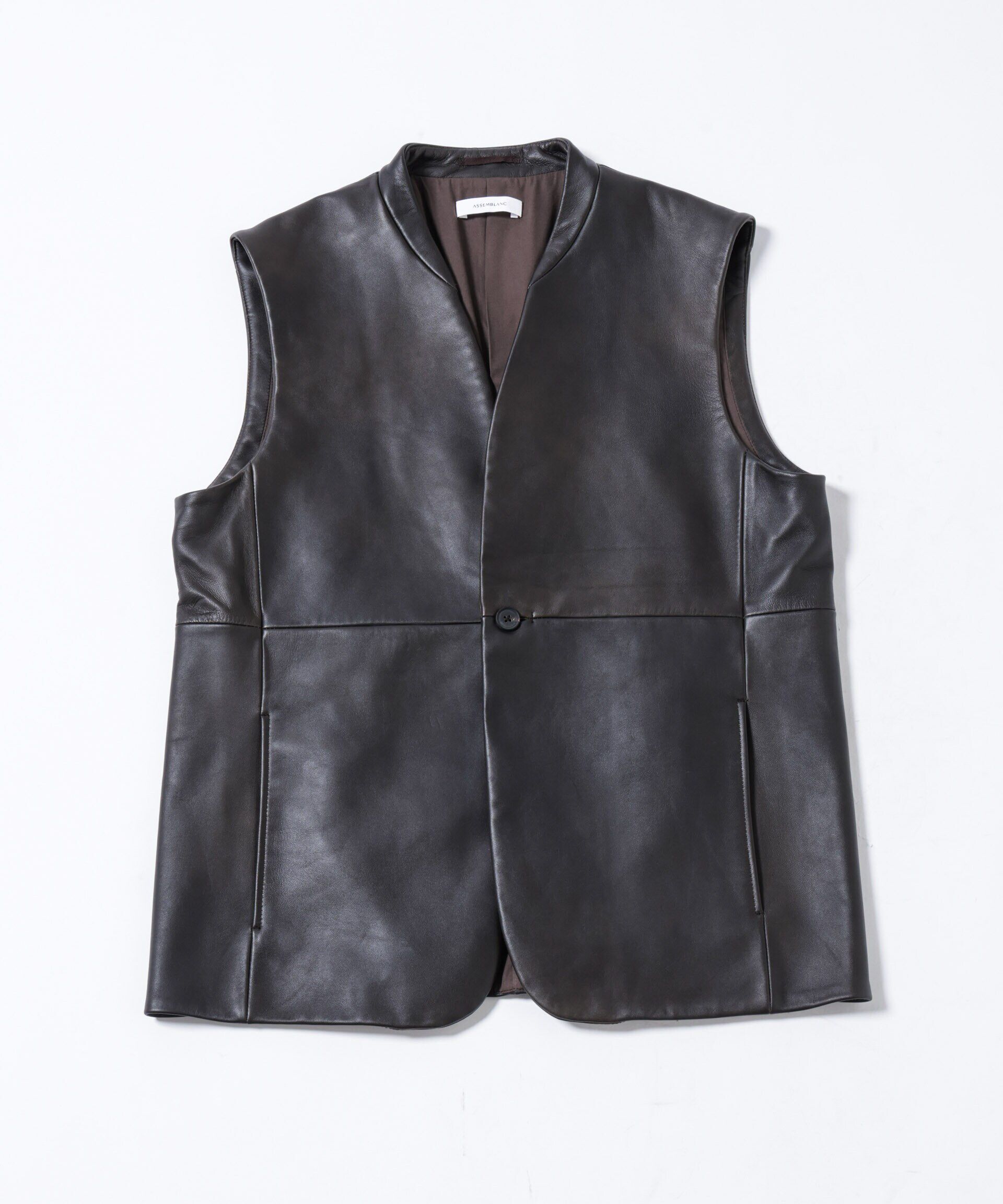 nano･universe「｢ASSEMBLANC｣ラムナッパレザージレ」|テーラードジャケット|