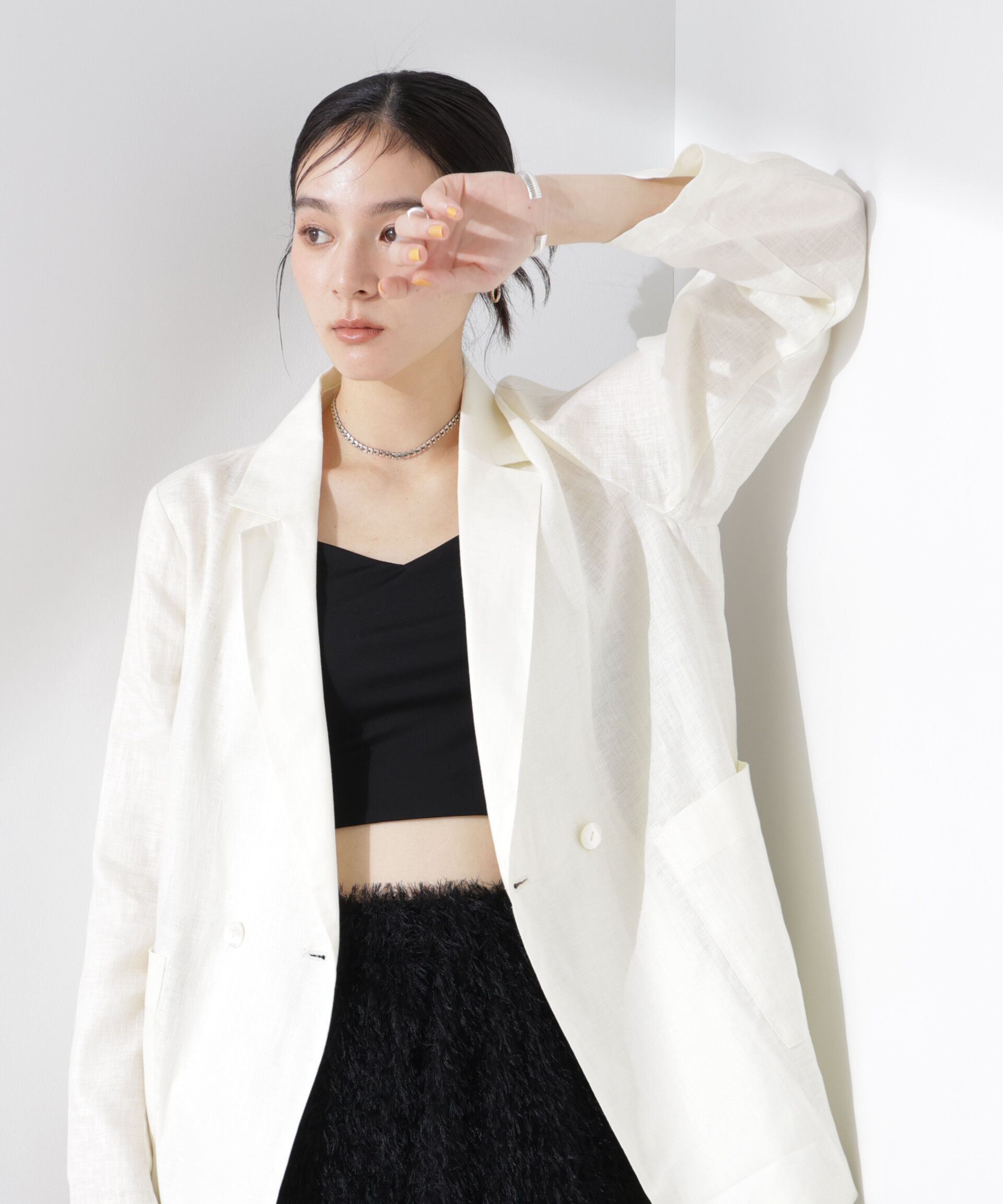 nano･universe「ヨーロピアンフラックス シアージャケット（セットアップ可）」|テーラードジャケット|