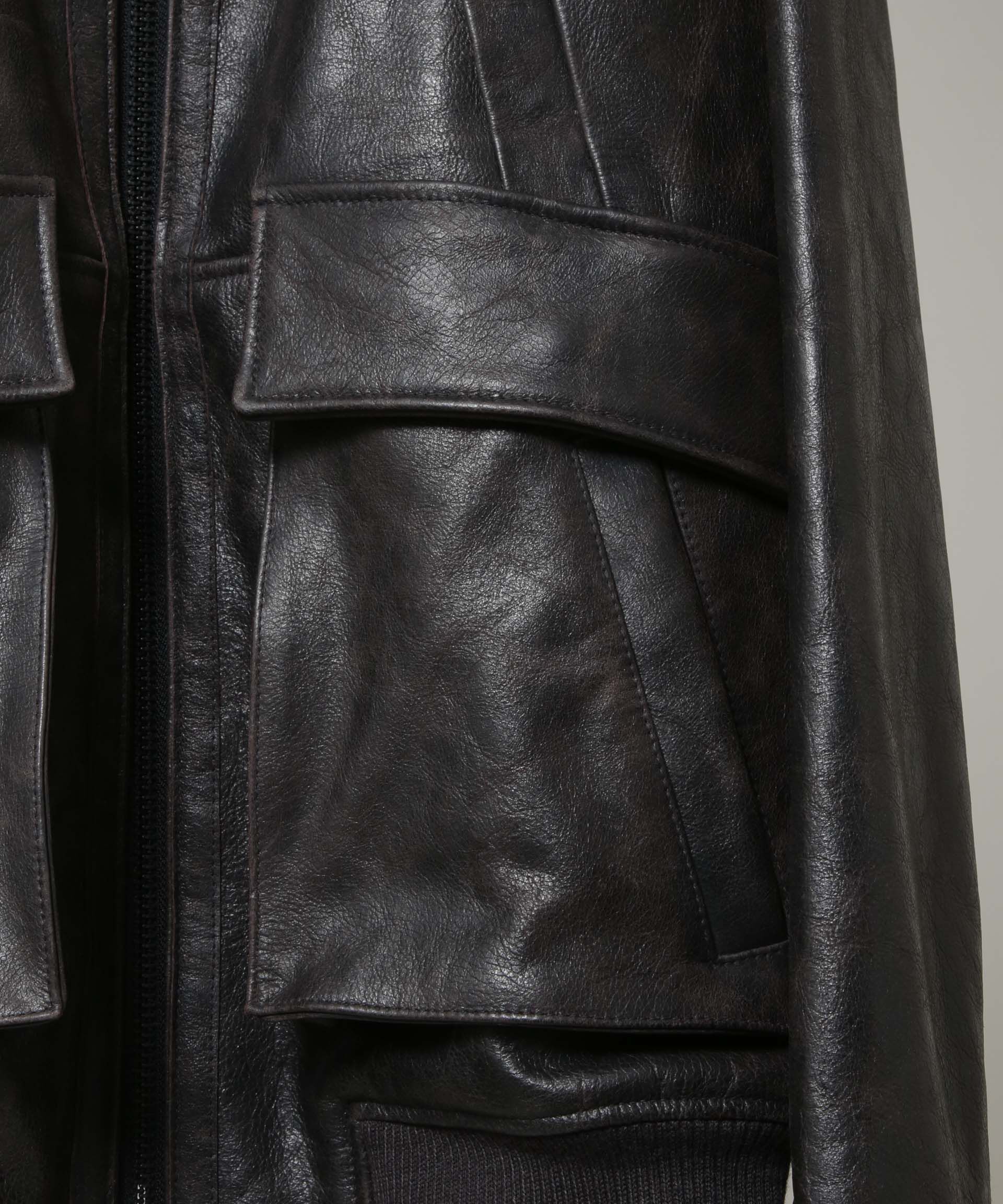 nano･universe「｢HOTEL PALACE｣ シングルライダース レザーJKT」|ライダースジャケット|