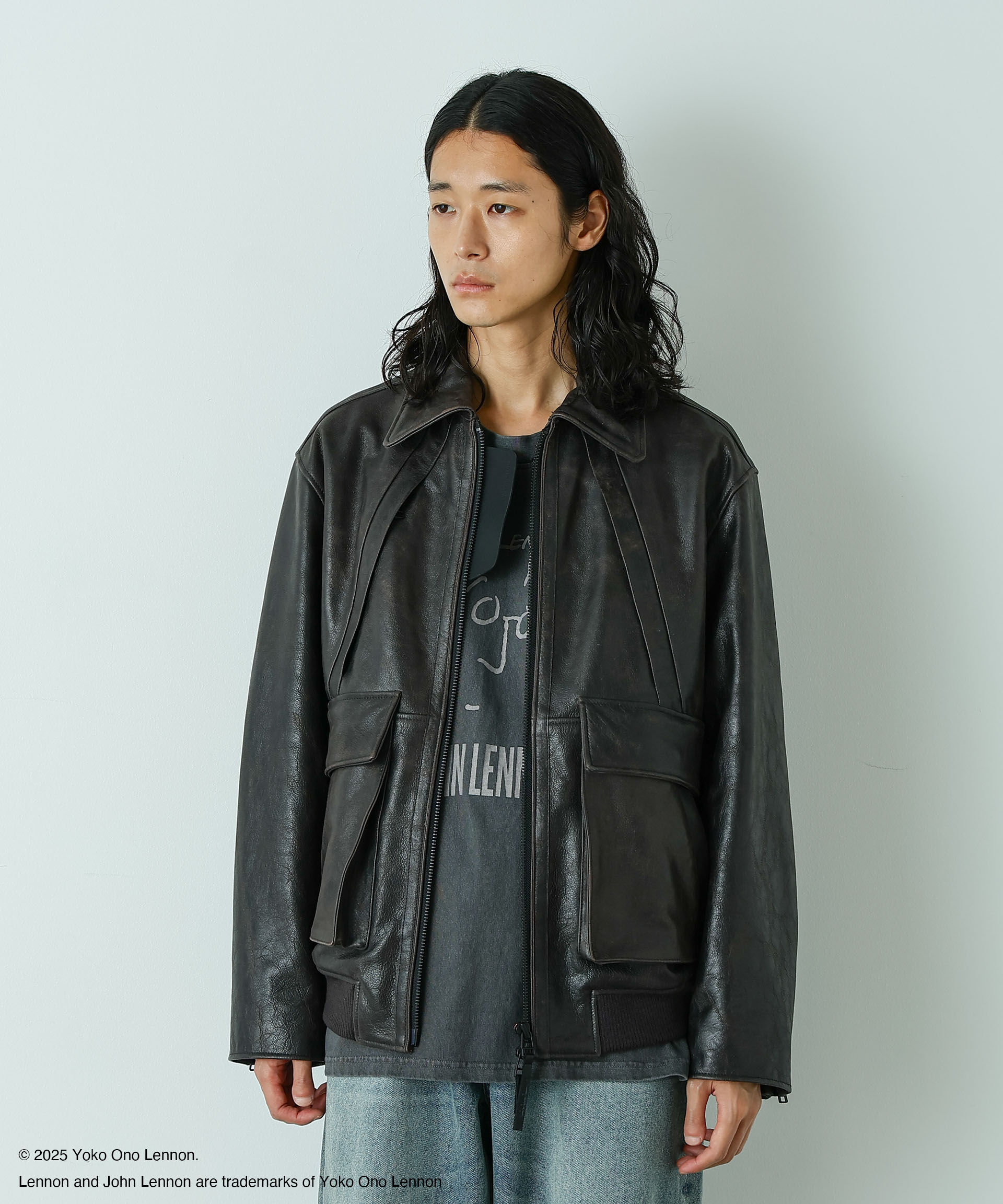 nano･universe「｢HOTEL PALACE｣ シングルライダース レザーJKT」|ライダースジャケット|