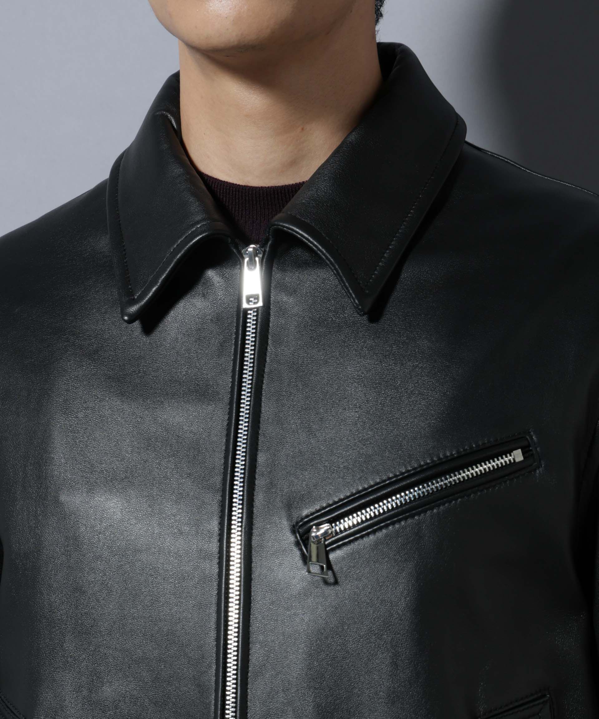 nano･universe「ラムナッパレザーライダースジャケット」|ライダースジャケット|