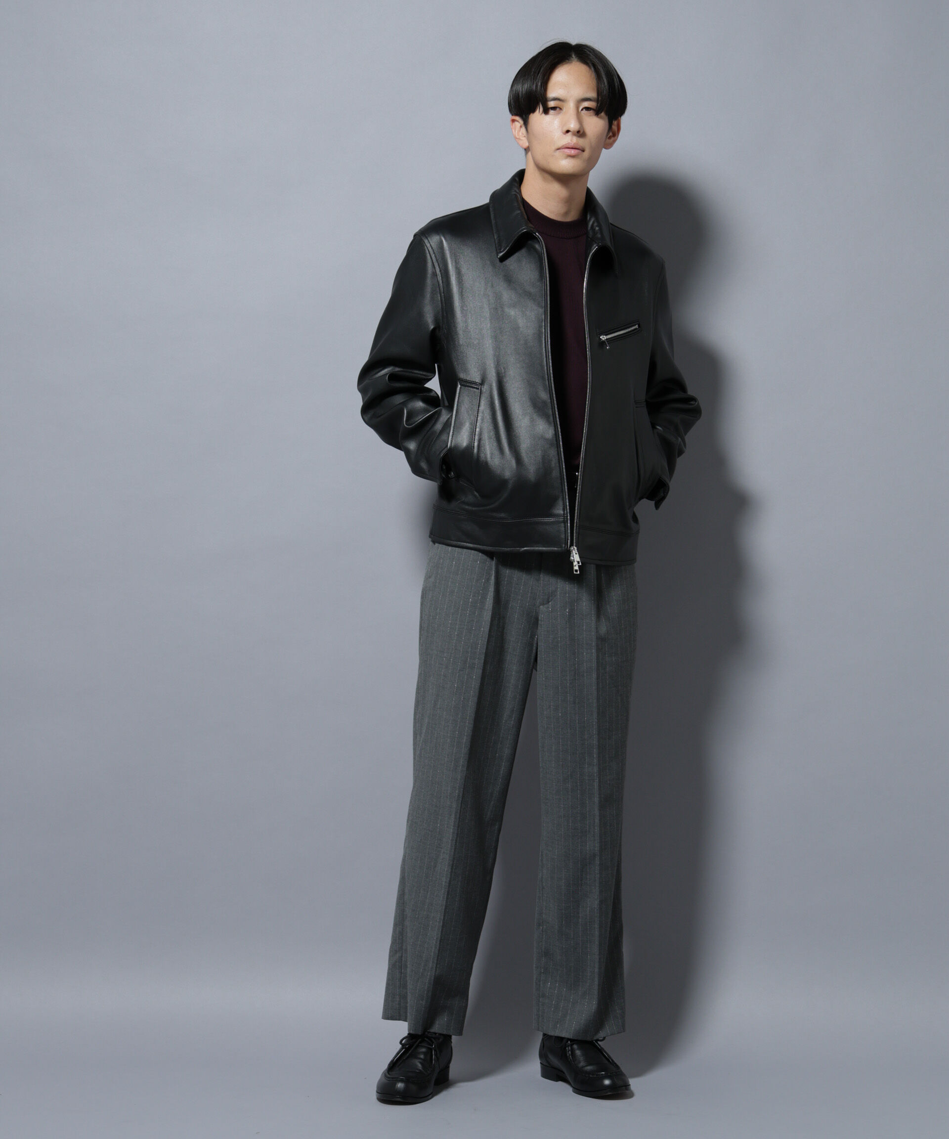 nano･universe「ラムナッパレザーライダースジャケット」|ライダースジャケット|