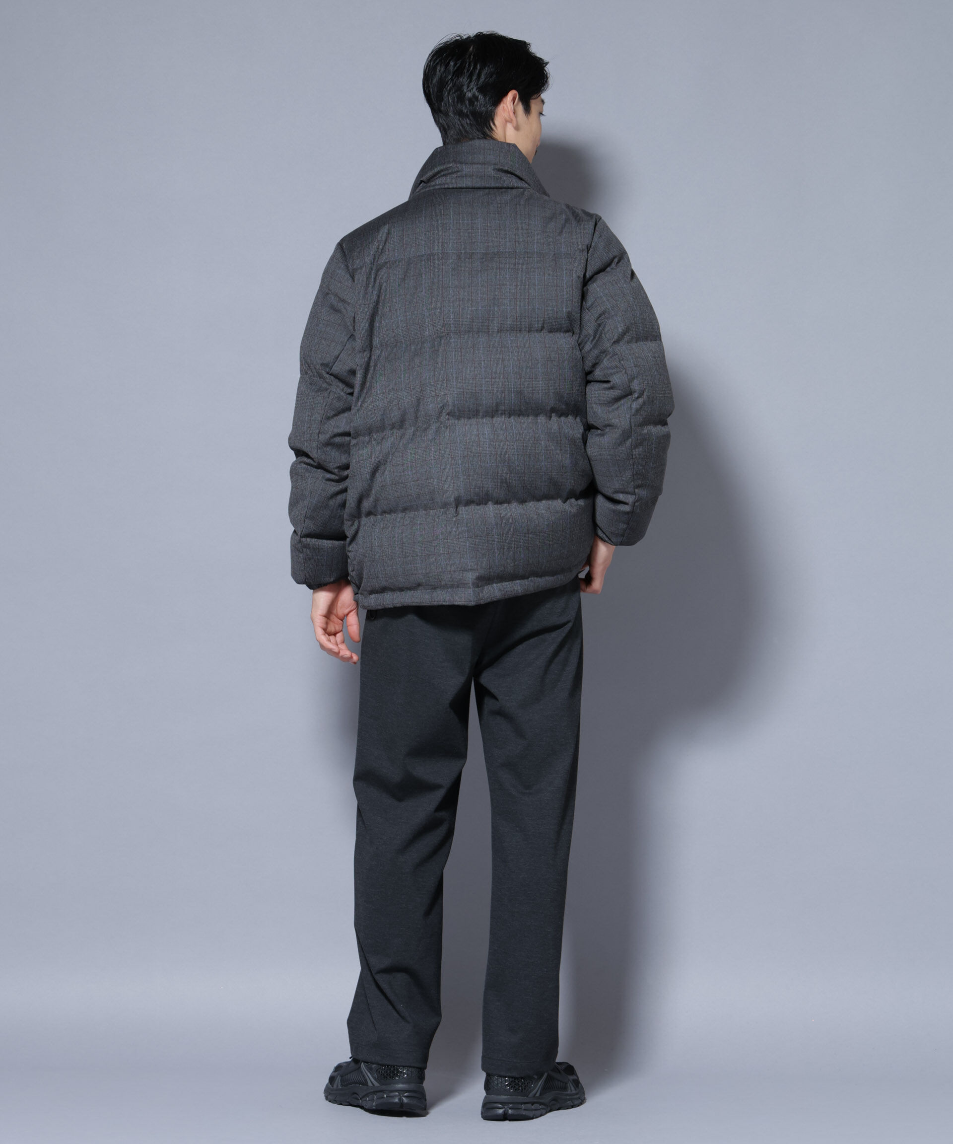 nano･universe「DELEGANTE エアリーサキソニー／グレンチェックTAIONダウンジャケット」|ダウン|