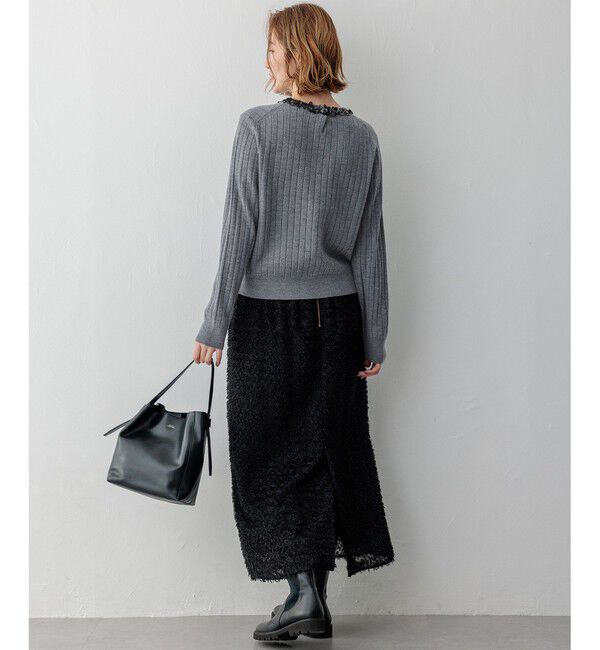 23区「スパンコール ワイドリブ ニット」|ニット・セーター|