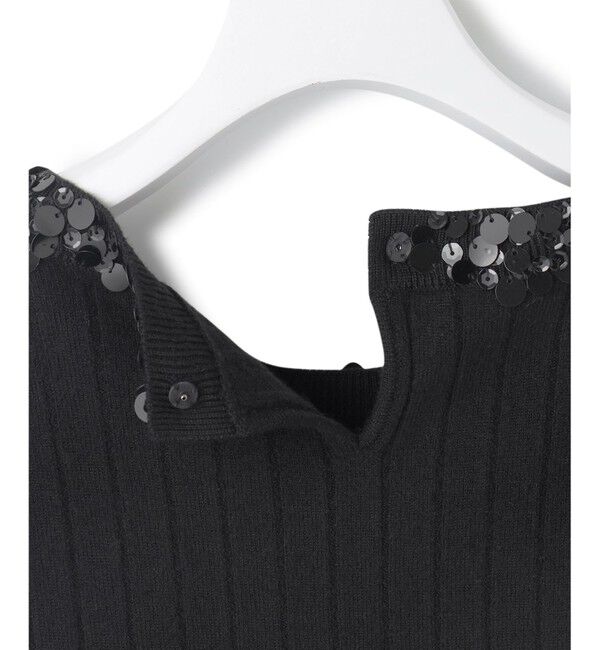 23区「スパンコール ワイドリブ ニット」|ニット・セーター|