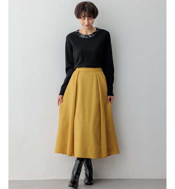 23区「スパンコール ワイドリブ ニット」|ニット・セーター|