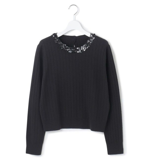 23区「スパンコール ワイドリブ ニット」|ニット・セーター|