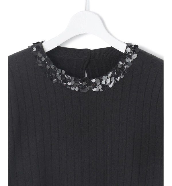 23区「スパンコール ワイドリブ ニット」|ニット・セーター|