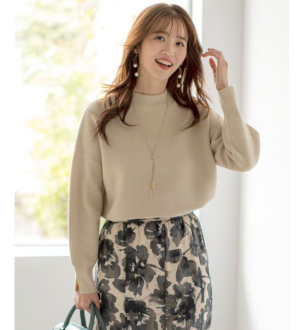 ANY SIS「【洗える】ウキウキ ニット」|ニット・セーター|シャンパン