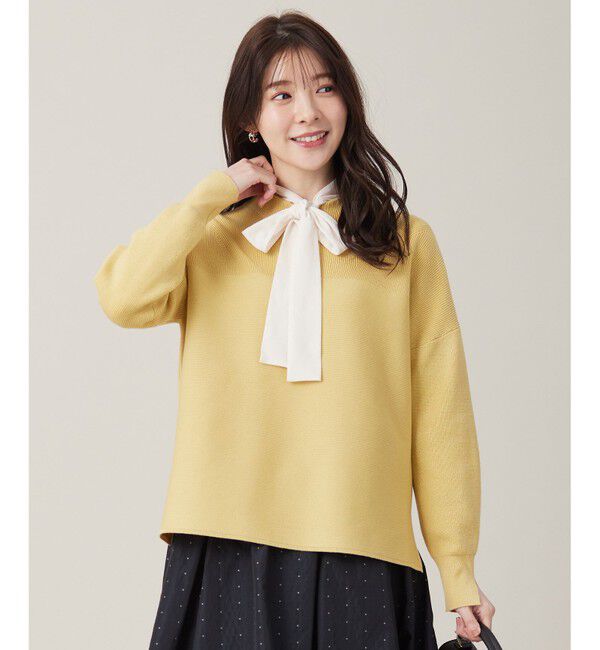 ANY SIS「【洗える】ウキウキ ニット」|ニット・セーター|イエロー
