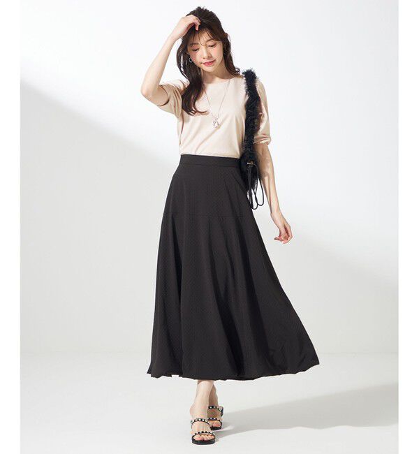 ANY SIS「【撥水・汗ジミ防止・UVケア・洗える】スーピマスムース 袖タック Tシャツ」|Tシャツ・カットソー|